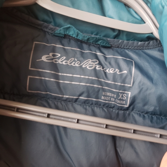 Eddie Bauer Women's Teal Puffer Vest XS 80% Down - Picture 3 of 11